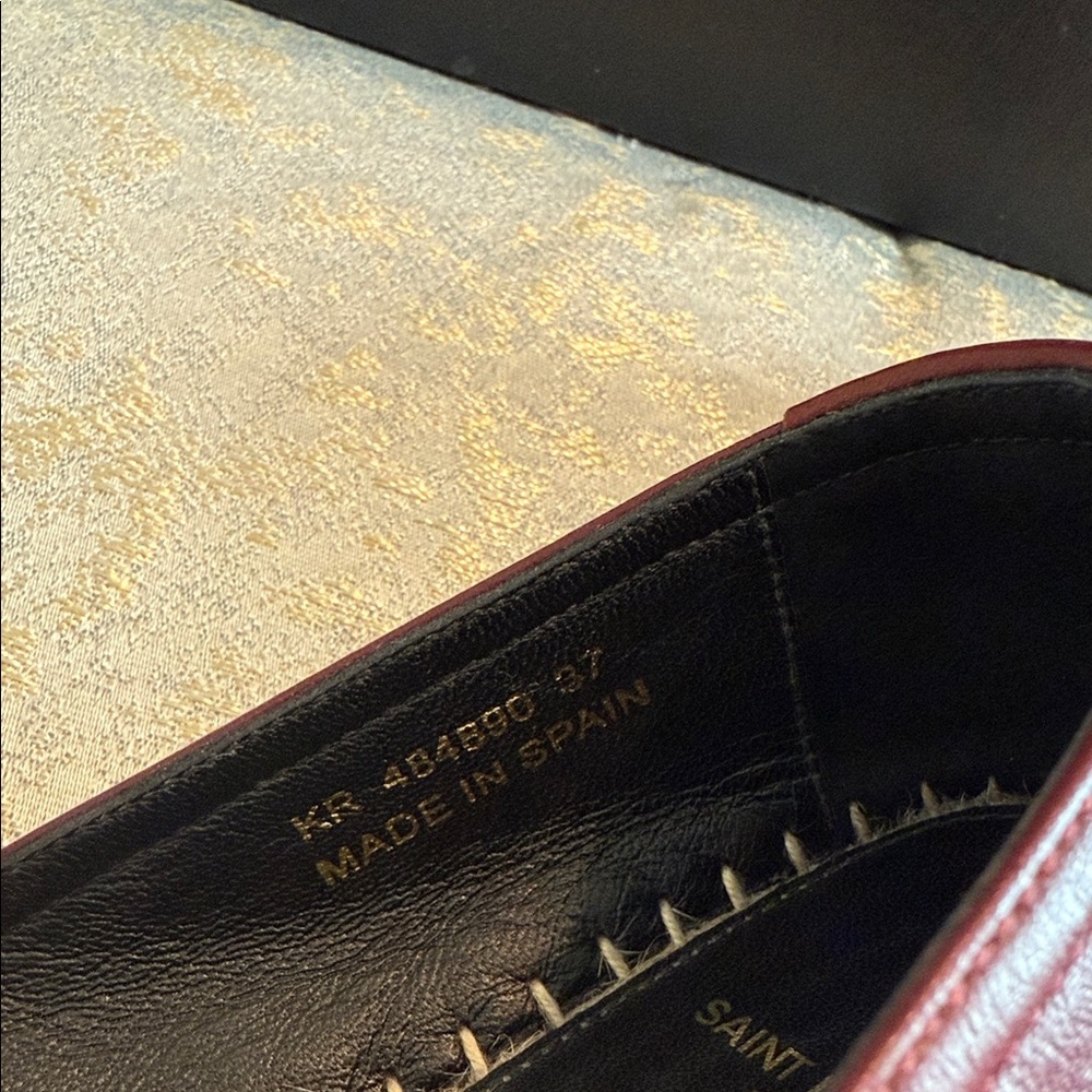Saint Laurent Burgundy Espadrilles for Women - Picture 5 of 6